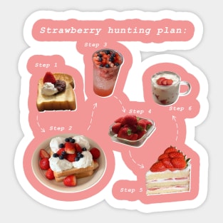 Strawberry Hunting Plan Sticker